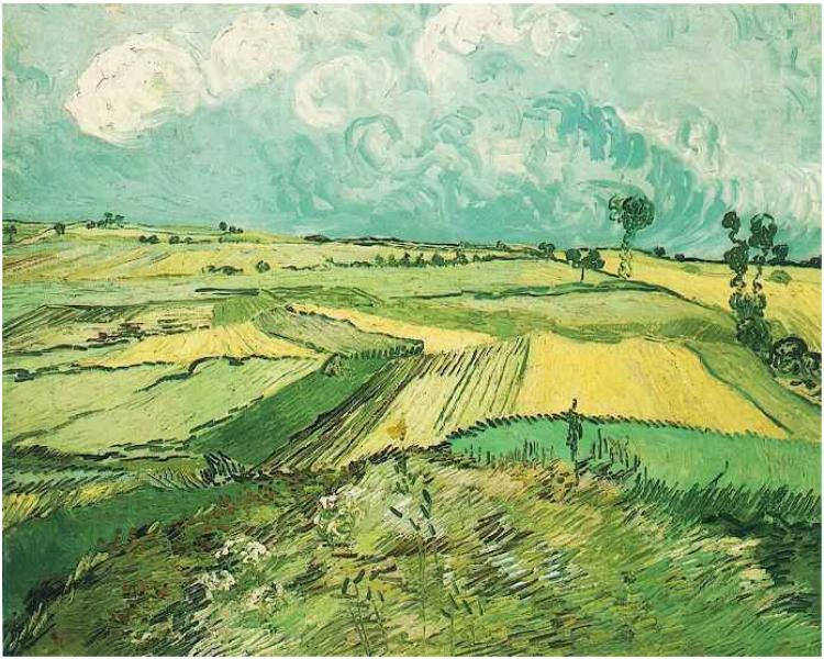 Vincent Van Gogh Wheatfield at Auvers under Clouded Sky France oil painting art